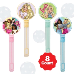Barbie Bubble Bottles w/Wands - 8 PACK